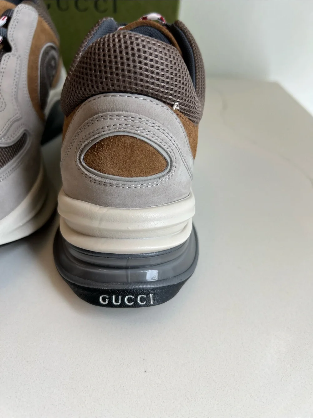 Gucci woman Run  Beige, Brown and Black Retro Runner Sneakers